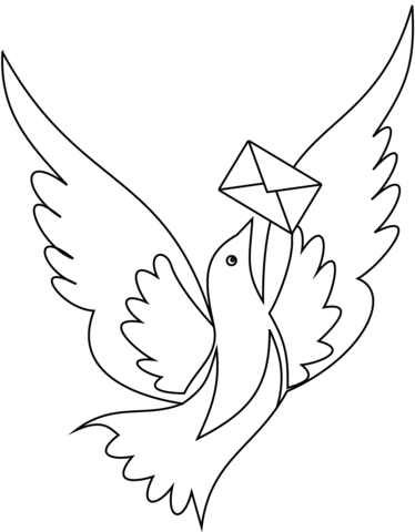 Carrier Pigeon Coloring Page